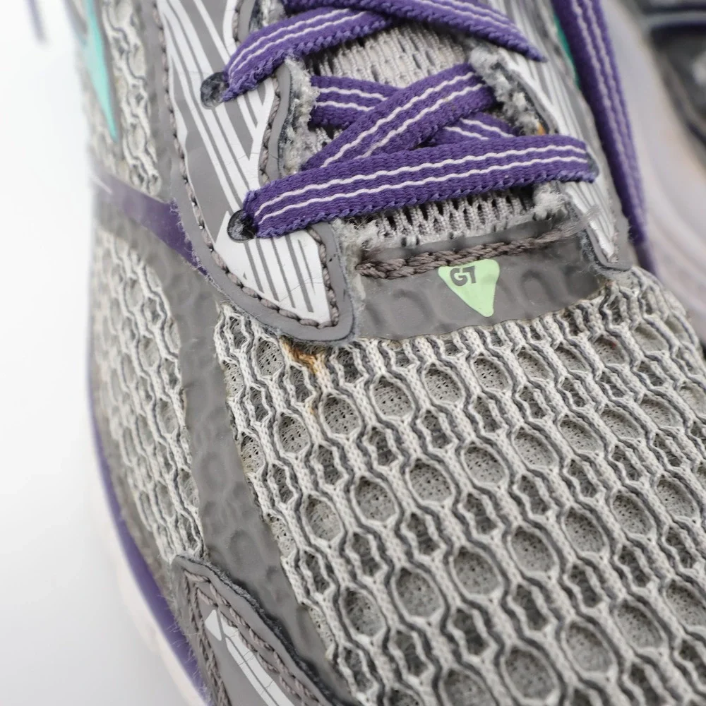 Brooks‎ Ghost 7 Mesh Running Sneakers Grey Purple Womens 8 - Flaws